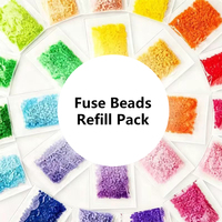 Mini perles à repasser 10g en sachet, kit de perles EVA 221 couleurs, kit de bricolage artisanal 2,6 mm, gamme complète de couleurs