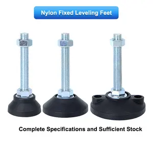 Kunden spezifische Basis 100mm Nylon Kohlenstoffs tahl verstellbare Fuß hufe Nivel lier maschinen füße Einstellbare Nivel lierfüße M16