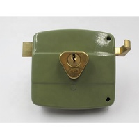 Serrure de porte sécurisée à encastrer, pêne dormant, ensemble de verrous à cylindre gauche, 5 clés pour la sécurité de la maison et des portails