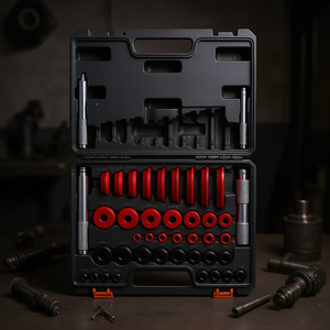 Kit de presse-roulements en alliage d'aluminium 43 pièces, ensemble de pose de joints métriques avec poignée, outils pour arbres, bagues et rangement, pour la réparation de machines - Product Image 2