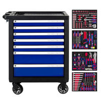 Armoire à outils mobile professionnelle personnalisée en usine en acier inoxydable avec tiroirs en métal
