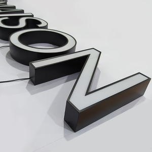 Tùy Chỉnh Ngoài Trời 3D Acrylic LED Tên Dấu Hiệu Phí<span class=keywords><strong>a</strong></span> Trước Ánh Sáng Màu Hồng Thư Màu Đỏ Biểu Tượng Cử<span class=keywords><strong>a</strong></span> Hàng Công Ty Đầy Màu Sắc Chiếu Sáng Biến Áp Cung Cấp Điện - Product Image 3