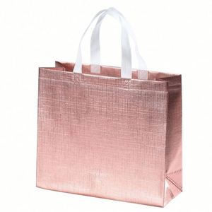 Custom <b>Printed</b> Logo Reusable Foldable PP Coated Laser Non-Woven Fabric Bags - Product Image 2