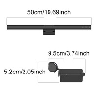 Lampe de bureau LED en plastique à écran tactile, alimentée par USB, avec affichage ambiant RVB coloré, protection des yeux, pour montage sur écran d'ordinateur