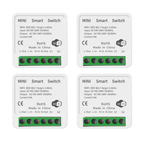 Interrupteur intelligent inductif WiFi Tuya, mini boîtier encastré, commande simple ou double, contrôle vocal Alexa, sans fil, 16A 100-240V