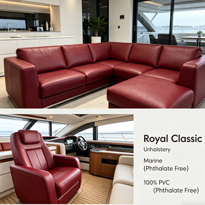 Tela de Tapicería de Cuero Sintético PVC Royal Classic de 1.2 mm, Resistente a las Manchas y al Moho, Ecológica, para Muebles de Patio y Sofás de Exterior - Product Image 6
