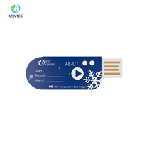 AZOVTES AE-UT Thermomètre enregistreur de données pour chaîne du froid en plastique, connecté par USB, certifié IP67, OEM/ODM, pour enregistrement de données, garantie d'un an