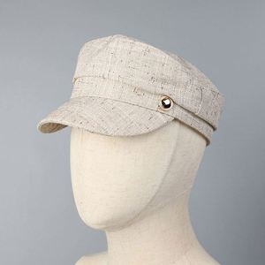 Women British Retro Flat Top Beret <b>Hat</b> Spring Summer Breathable Fashion Sunshade Captain <b>Hat</b> - Product Image 3