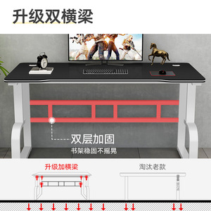 <span class=keywords><strong>Mesa</strong></span> de Computadora <span class=keywords><strong>Blanca</strong></span> para Oficina en Casa, con Patas en Forma de G, <span class=keywords><strong>Mesa</strong></span> para Gamers, Estudio u Oficina, con Estantería, Muestra Gratis, Gran Venta - Product Image 3