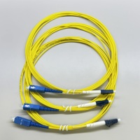 Câble de raccordement à fibres optiques avec connecteur LC, câble jaune, longueur 2 m