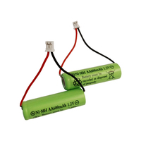 Nickel-hydrogène AA 600mAh sortie unique avec prise chaîne de lampe solaire batterie rechargeable 1.2V