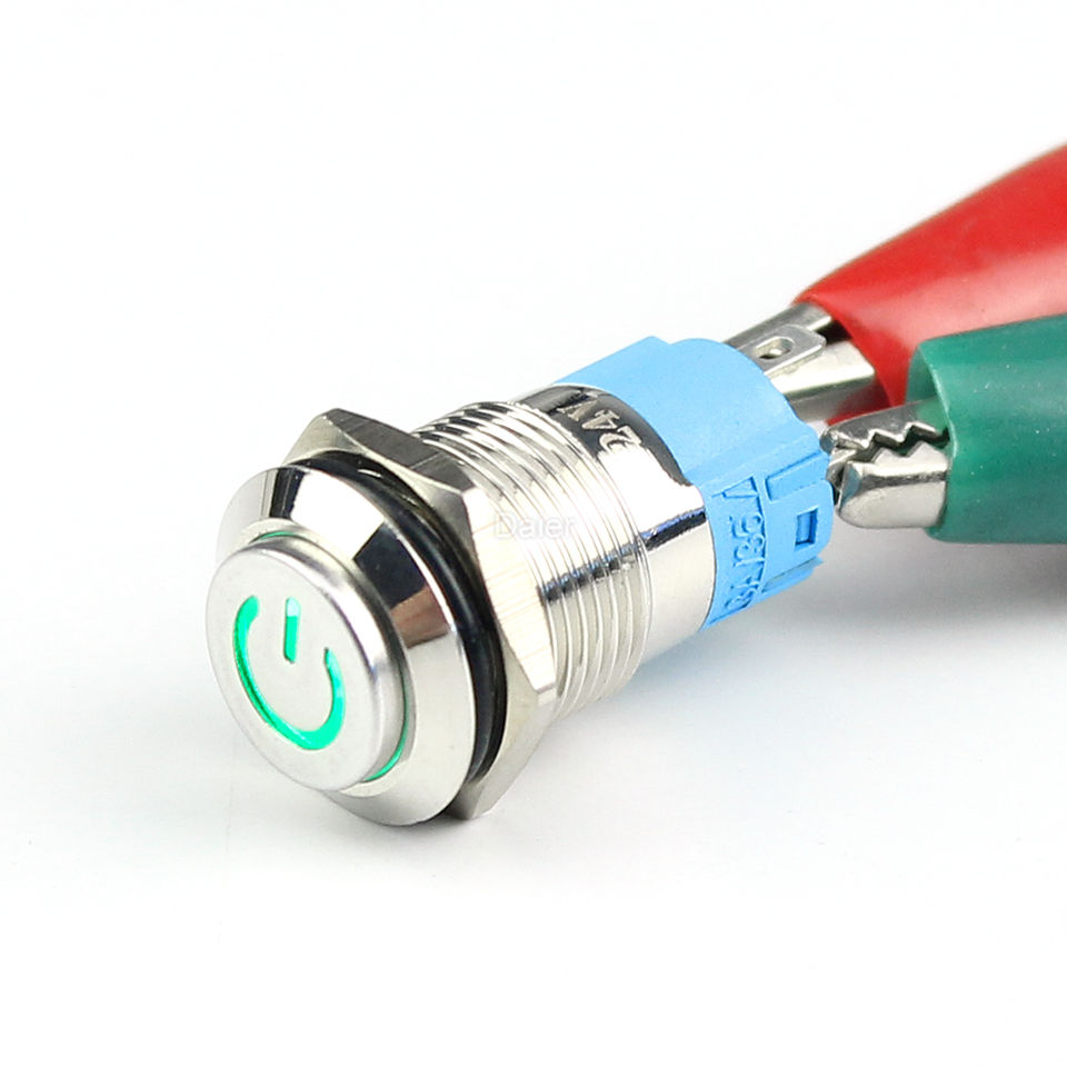 Custom 12MM 4Pin ON-OFF Metal Push Button Switch Waterproof High Button Push Button Electrical Switch with Power LED