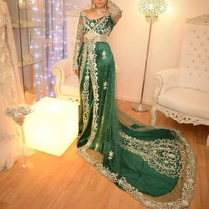 ATIYA LIBAS Lehenga Choli pour femme avec broderie Zardozi lourde longueur de plancher longue traîne pour robe de mariée-Matériau en acétate - Product Image 2