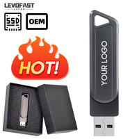 LEVOFAST Nuevo OEM Diseño de logotipo personalizado Disco U de estado sólido portátil Anti-Huella digital 64GB 128GB