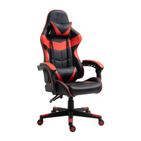 Chaise de Gaming Ergonomique et Réglable, en Similicuir, Type Fauteuil de Bureau de Course pour la Maison