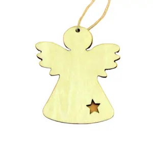 Laser cut wooden angel wood christmas angel ornaments