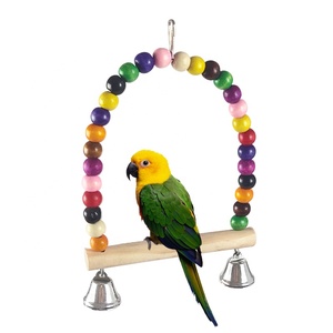 Legno naturale ramo di pesce persico pappagallo stand bastone arrampicata altalena in legno massiccio forniture per uccelli in legno giocattolo uccello in legno - Product Image 3