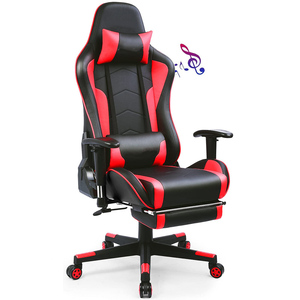 Chaise de jeu de course de sport électronique avec logo <span class=keywords><strong>personnalisé</strong></span> en PU, chaise de jeu pour ordinateur PC, siège de bureau pour joueur, avec chaise de jeu ergonomique pivotante pour la maison - Product Image 1