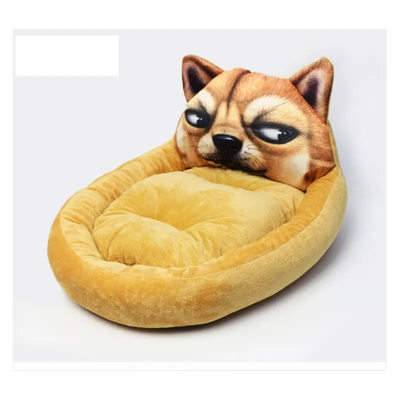 New item Shiba Inu design cute dog bed anti slip bottom wool comfy dog bed