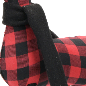 18in <b>Red</b> Black Buffalo Plaid Reindeer with Black <b>Scarf</b> and Twig Antlers, Rustic Christmas Deer Decor for Cabin Shelf Wholesale - Product Image 3