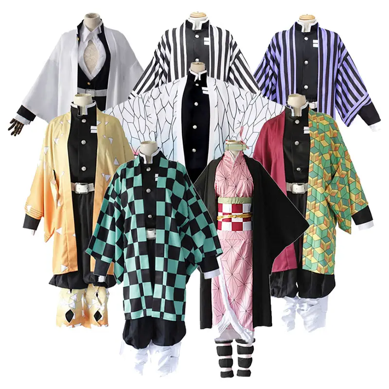 Anime Demon Slayer Cosplay Costume Kimetsu no Yaiba Kamado Tanjirou Kamado Nezuko Agatsuma Zenitsu Tomioka Giyuu Cosplay Costume