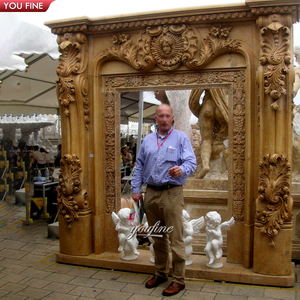 Youfine Tay Khắc Đá Cẩm Thạch Khung Cửa Surround Với Hình Cổ Điển Phong Cách Châu Âu Cho Biệt Thự Lối Vào Sảnh Khách Sạn - Product Image 4