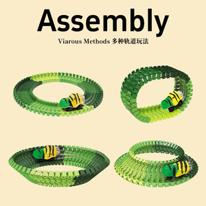 Parcours de Voiture Électrique en Spirale Dinosaure Paradise, Aventure sur Rail, Assemblage de Piste, Petit Train, Jouet de Voiture pour Enfants - Product Image 3