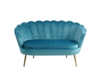 Fauteuil avec Design nordique moderne, pieds dorés, canapé avec tissu velours vert, vente en gros, livraison gratuite