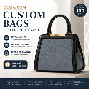 Bolso de Hombro Personalizado con Logotipo para Hombre, Bolso de Mano de Cuero y Tela Tejida, Bolso Cruzado de Negocios, Bolso Mensajero con Asa Superior, Bolso Casual de Oficina - Product Image 1