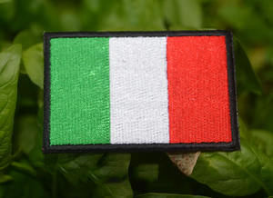 Drapeau italien entièrement brodé fer à coudre sur emblème pour chemise chapeau autocollants tactique Italie drapeau patchs - Product Image 5