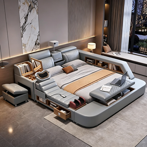 Ensemble de meubles de chambre à coucher, <span class=keywords><strong>lits</strong></span> intelligents, cadre de lit double king size - Product Image 2
