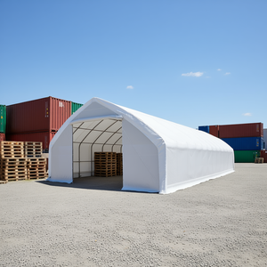 Abri de stockage Tmg St3070v 30 x 70 pieds avec couverture en PVC robuste et portes à battants pour entrepôt et équipement de stockage de marchandises - Product Image 2