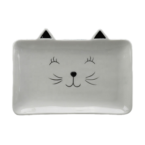 Plato de cerámica de estilo nórdico pintado a mano, bonito diseño de animales de dibujos animados para el desayuno y la <span class=keywords><strong>cena</strong></span>, vajilla barata única Personal - Product Image 6