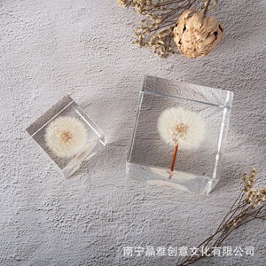 บล็อกดอกแดนดิไลออนอะคริลิก 6 ซม. 8 ซม. ของตกแต่งบ้าน ของขวัญดอกไม้สุดสร้างสรรค์ - Product Image 3