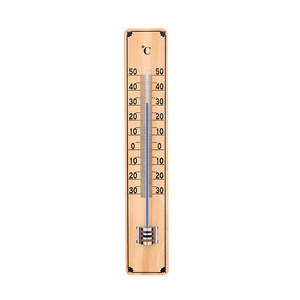 Termometro in Legno di Pino a Striscia Lunga per Interni ed Esterni, Modello 223, Disponibile in Magazzino - Product Image 1