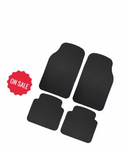 차 SUV 밴 & 트럭, 검정을 위한 본래 4 개 조각 정면 & 후방 고무 지면 매트-전천후 지면 - Product Image 3