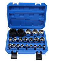 Jeu de clés hexagonales à douille manuelles CR-V de haute qualité, 1/2 pouce, 21 pièces, 8-36 mm, OEM pour la réparation automobile et domestique avec garantie de 3 ans