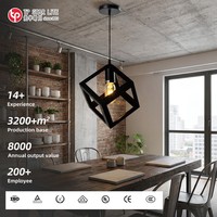 Luminaire suspendu vintage personnalisé et coloré E27 avec abat-jour pour cuisine, bureau, îlot de cuisine, restaurant, décoration