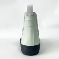 Bottes de pluie à cheville élastique bicolores blanc et noir, embout renforcé, imperméables, antidérapantes, pour usage quotidien
