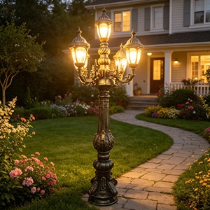 Lampes de jardin personnalisées de style européen, éclairage LED électrique de grande taille pour aménagement paysager, éclairage extérieur commercial et résidentiel - Product Image 4
