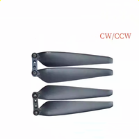 Hélice pliable 15,5 pouces 15558 à 2 pales en fibre de carbone et nylon noir, pas de 5,8 pouces pour UAV RC, personnalisable sur demande