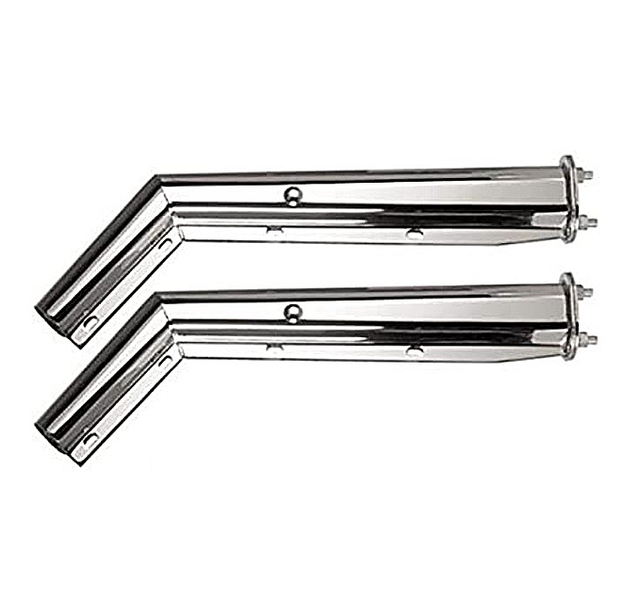 30" Spring Loaded Chrome Plated Steel Bolt Center 45 Deg Angled Mud Flap Hanger