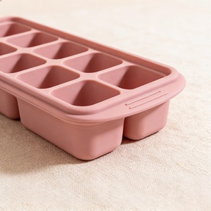Moule à glaçons en silicone de qualité alimentaire, grande capacité, 8 compartiments, avec couvercle de démoulage facile, pour la conservation des aliments pour bébés, bac à glaçons - Product Image 5
