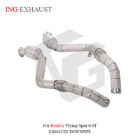 Tuyau d'échappement en acier inoxydable de haute qualité ING pour Bentley Flying Spur 6.0T avec bouclier thermique, pièces de tuyau de retournement automatique