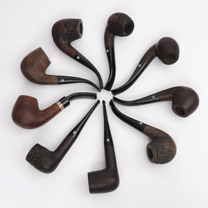 XIAOXIONG Premium ebano tubo da fumo in legno fatto a mano con personalizzato naturale laccato nero finitura anello decorativo portatile all'ingrosso - Product Image 3