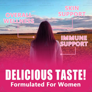 Fabricante multi vitamina a C <span class=keywords><strong>D</strong></span> E ácido fólico biotina suplemento de nutrición diaria para mujeres cuidado de la salud femenina gomitas dulces - Product Image 2