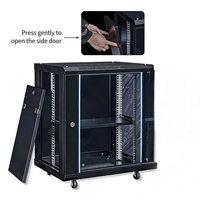 Armoire serveur double usage murale ou sur pied de 19 pouces, profondeur 0,8 m, en acier laminé à froid SPCC, modèle standard, armoire réseau