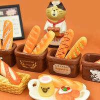 Kawaii tas roti Resin Flatback Cabochon untuk Diy rumah boneka miniatur krim dapur lem aksesoris buatan tangan