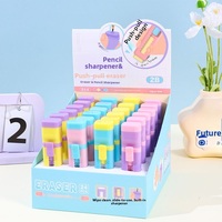 Gomme à effacer multifonctionnelle au design de dessin animé, avec taille-crayon intégré, idéale pour la rentrée scolaire