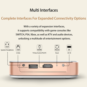 Di Động Thông Minh <span class=keywords><strong>Android</strong></span> 9 DLP Máy Chiếu Mini 4K Multimmdia 120Inch Cao Lumens Ánh Ban ngày Pico Máy Chiếu Dual-Band <span class=keywords><strong>Wifi</strong></span> 2G Máy Chiếu - Product Image 5